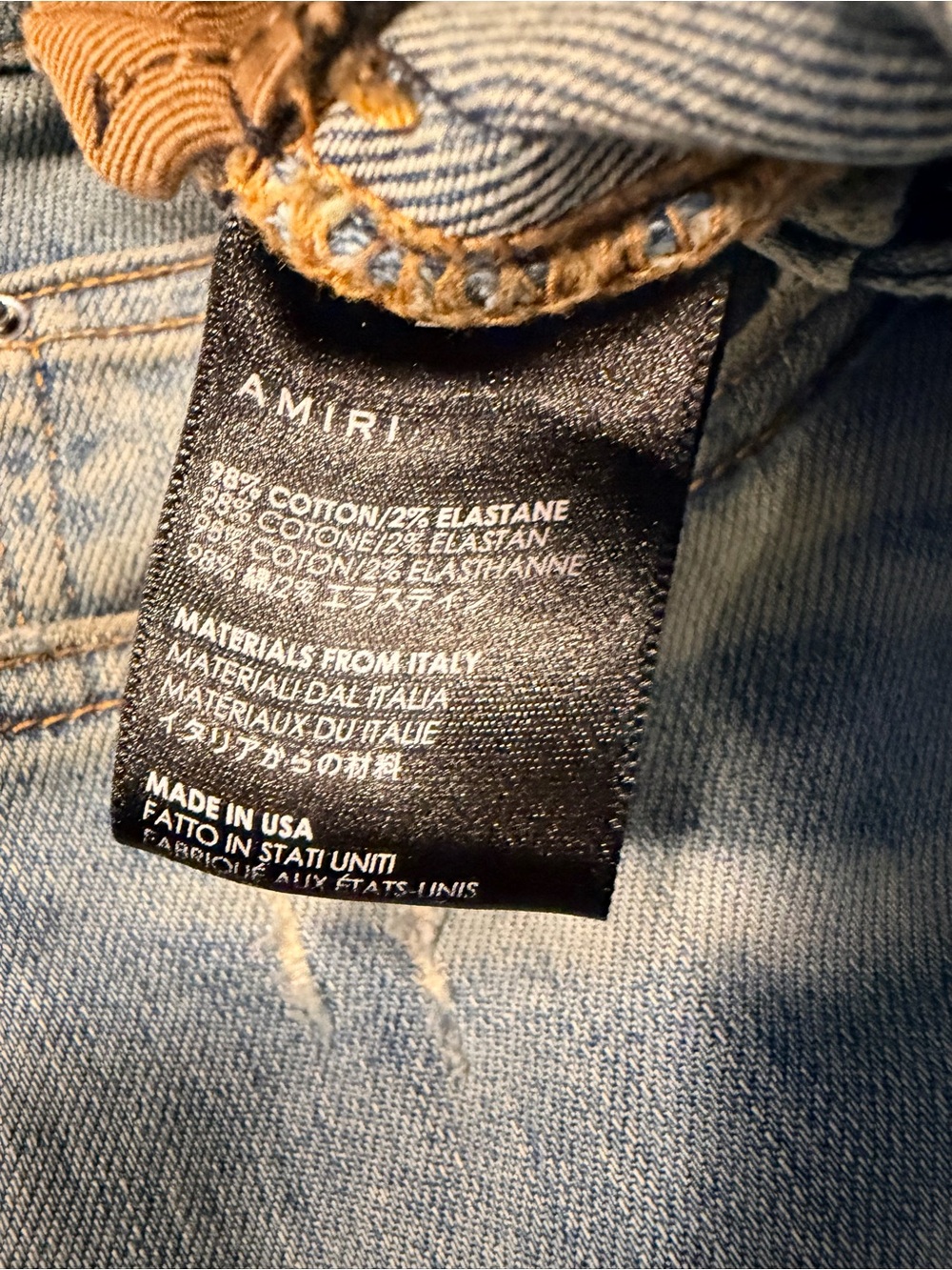 Men’s Amiri Bandana Jeans Size 36 - Picture 7 of 13